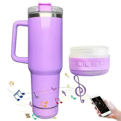 2 in 1 Steel Tumbler with Bluetooth Speaker