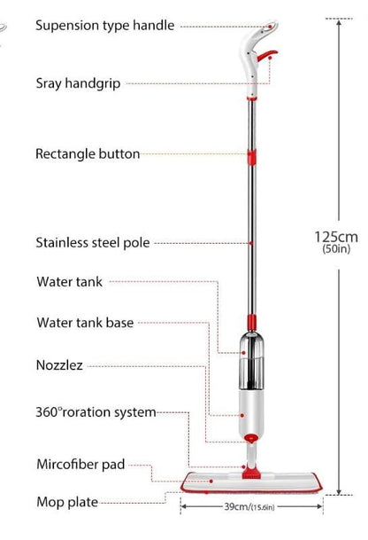 Water Spray Floor Cleaning Mop