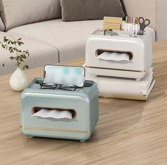Luxury Tissue Box with Storage Holder