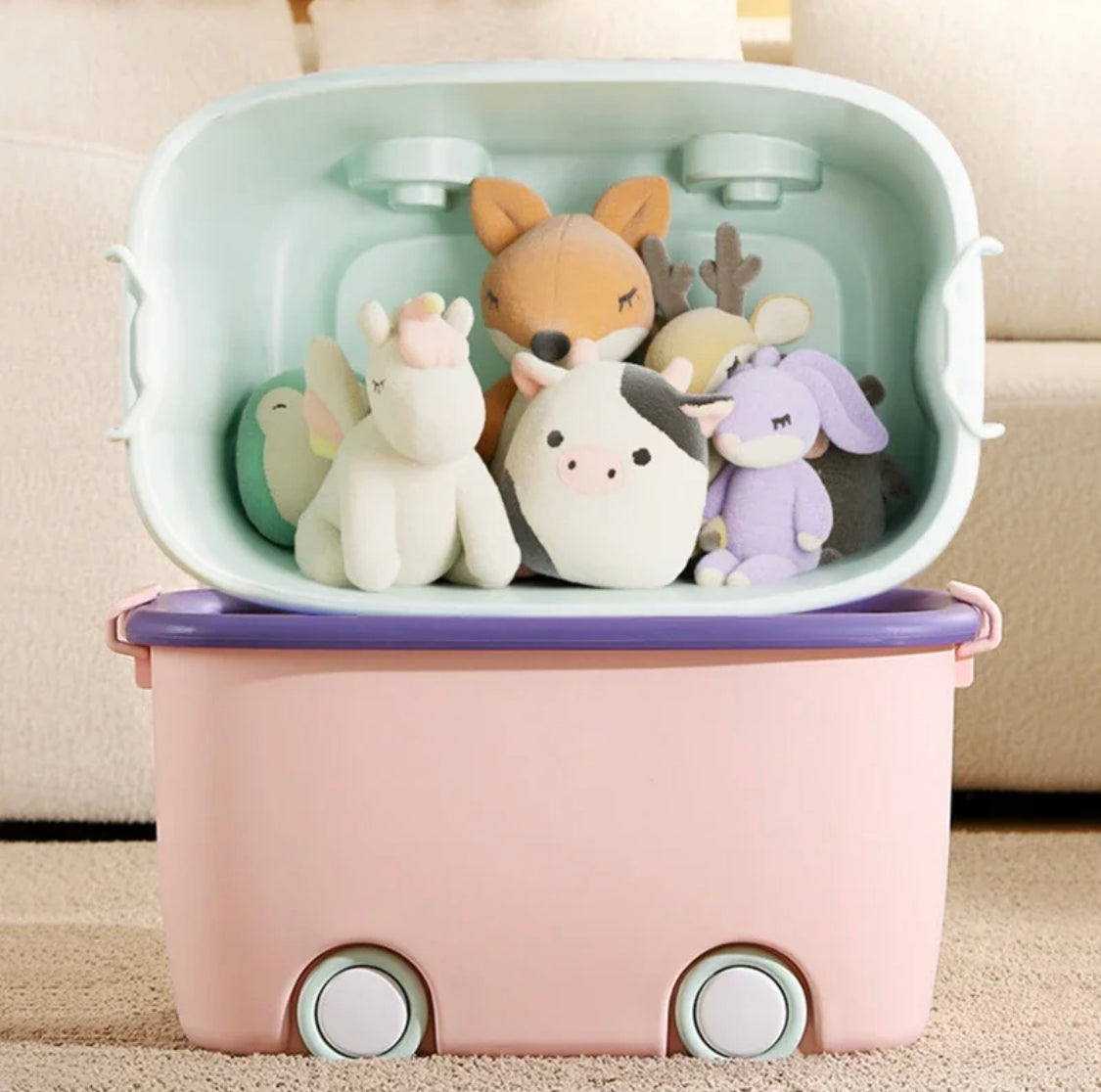 Large Capacity Kids Wheel Storage Box