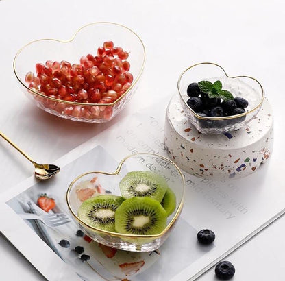 3 Pcs Heart Shape Bowls Set