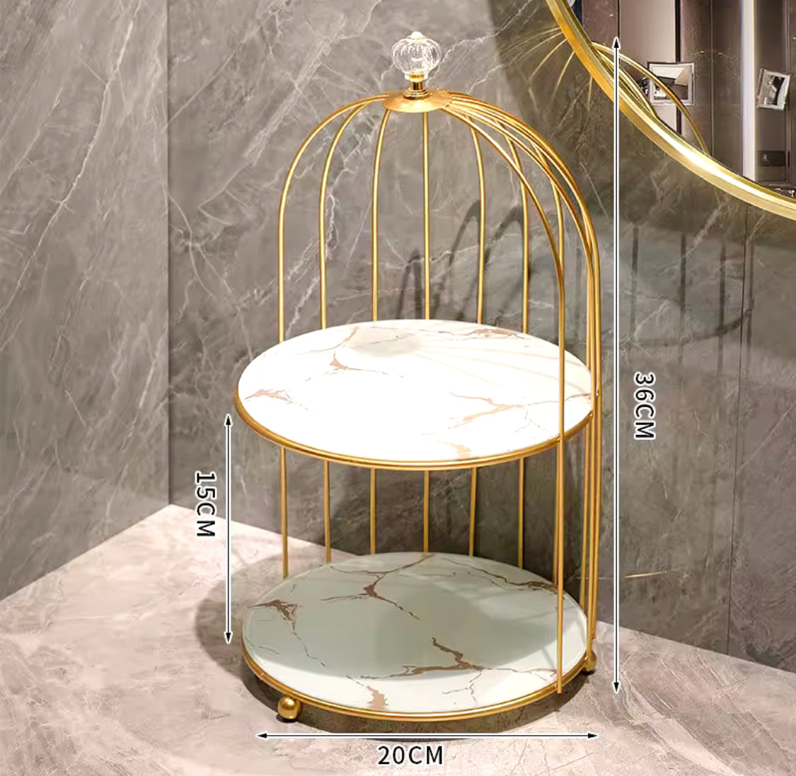 Marble Cage Makeup Cosmetic Organizer