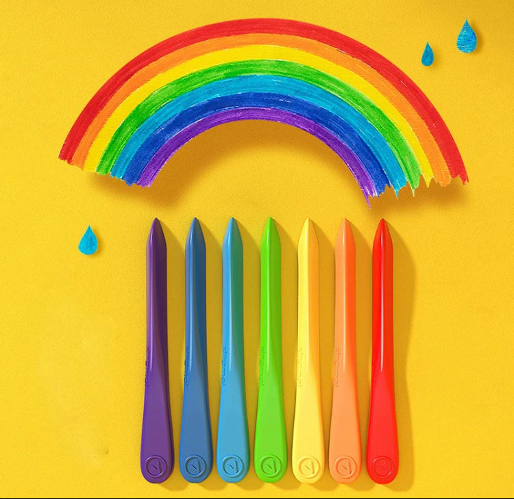 12 Colours Plastic Crayons For Kids