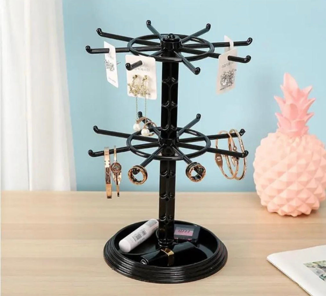 Multi-Layer Rotating Earrings Organizer