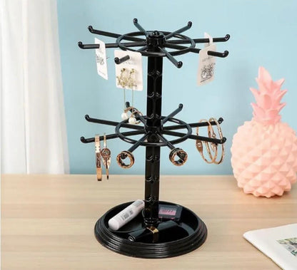 Multi-Layer Rotating Earrings Organizer
