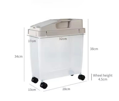 10kg Rice Storage Box with Wheels