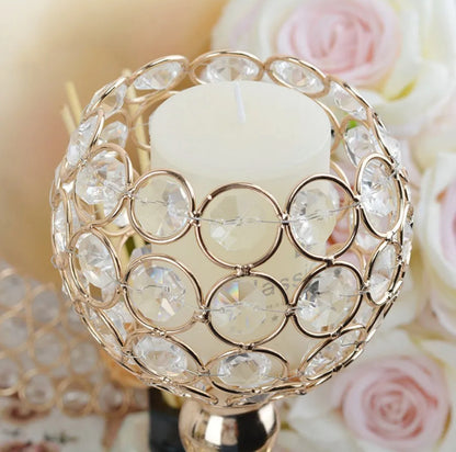 Metal Crystal Candle holder