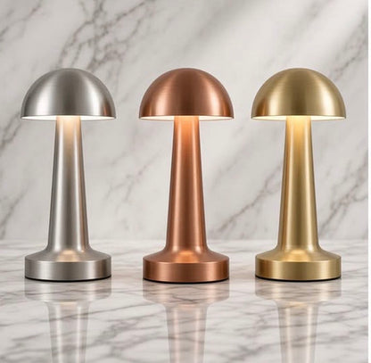 Rechargeable 3 Modes Metal Mushroom Lamp