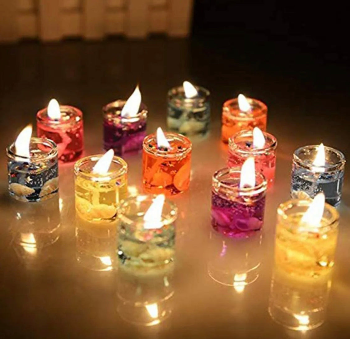 Pack of 12 Candles Set for Home Decor