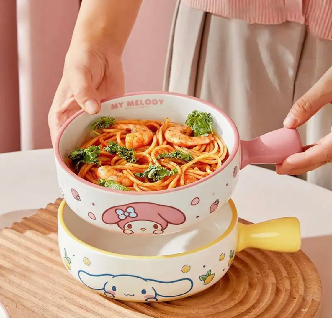 Ceramic Serving Bowl with Handle