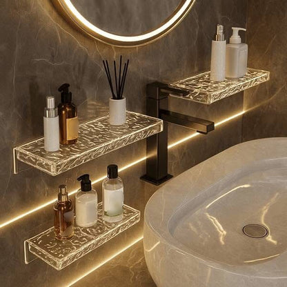Wall-Mounted Acrylic Shelf Rack