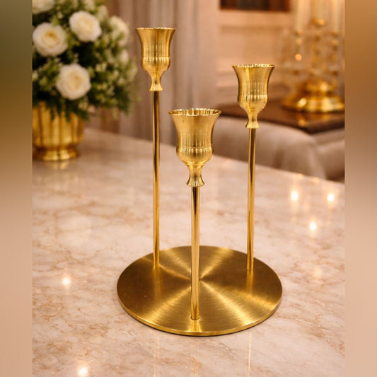 Metal 3 Pcs Candle Stand for Decoration