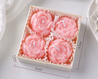 4 Pcs Rose Scented Candle Gift Box