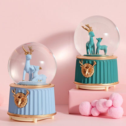 Crystal Snow Globe with Music