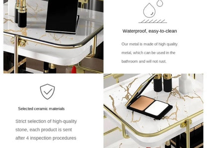3 Layer White Marble Organizer