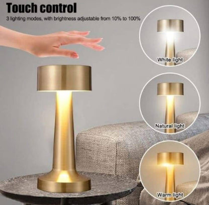 Led 3 Colours Rechargeable Touch Lamp