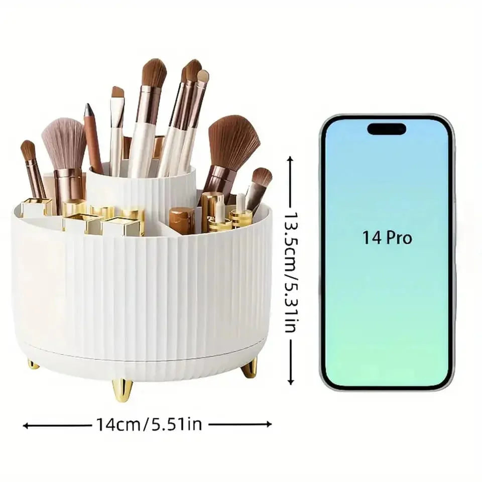 360 Rotating Makeup Brushes Holder