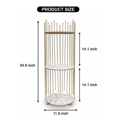 3 Tier Golden Floor Display Organizer