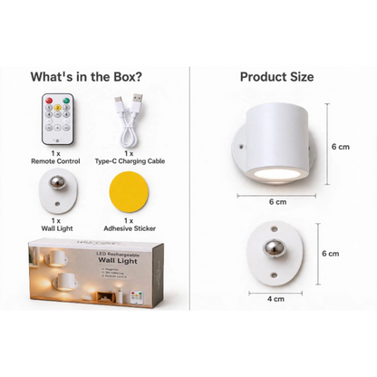 Led Rechargeable Wall Light Lamp