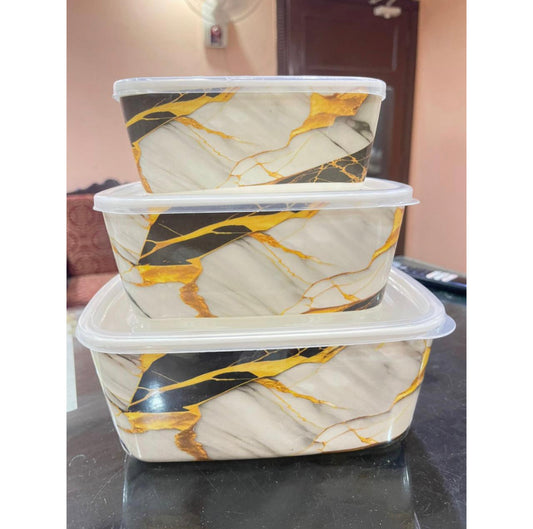 3 Pcs Melamine Bowl Set with Lid