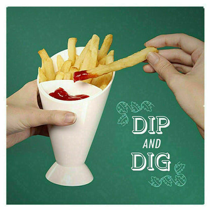 2 in 1 French Fries Dipping Cone