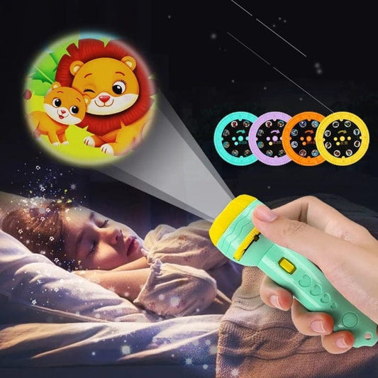 Mini Flashlight Projector Toy With 3 Disk for Kids