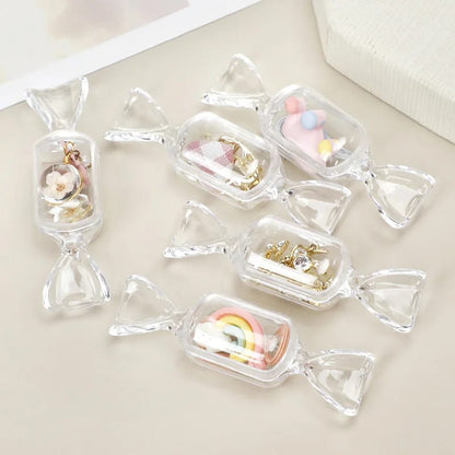 10pcs Set Mini Transparent Candy Jewellery Storage Box Sweet Candy Shaped