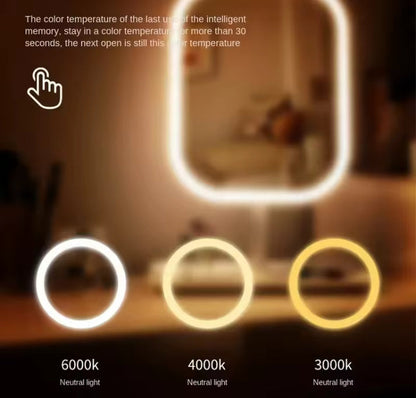 Led Light 3 Colours Vanity Makeup Mirror