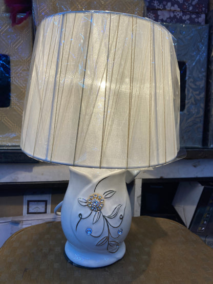 Side Table Ceramic Lamp Pair