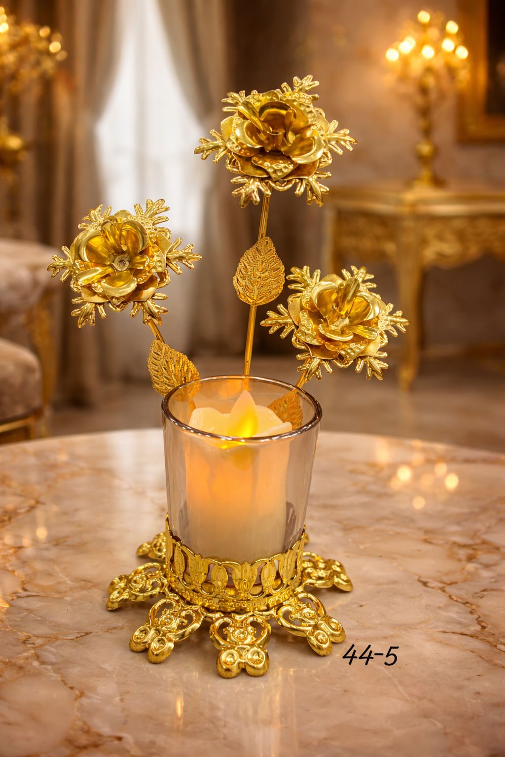 Metal Golden Candle Stand
