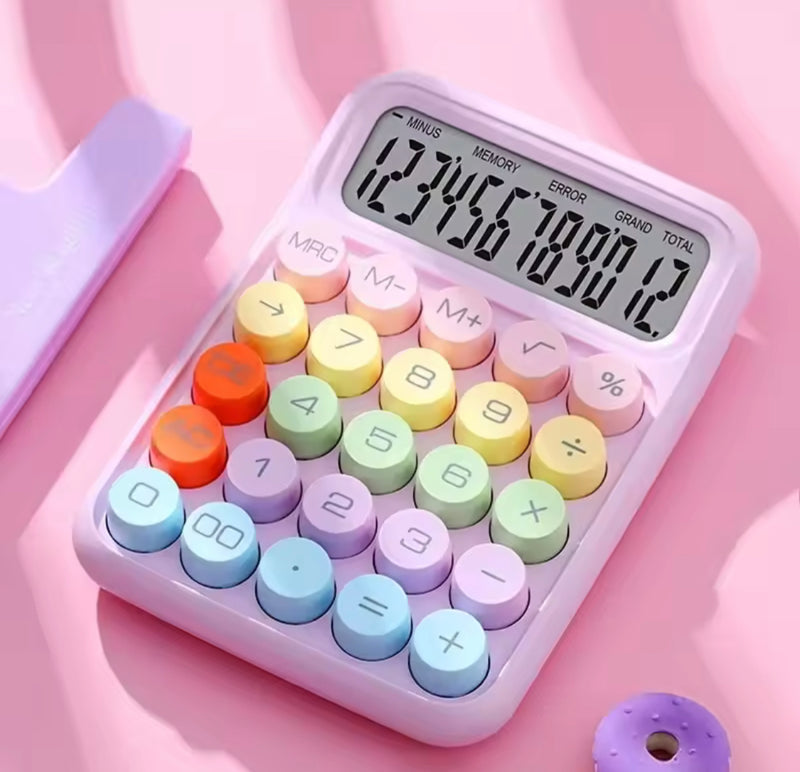 Digital Colourful Bubble Button Calculator