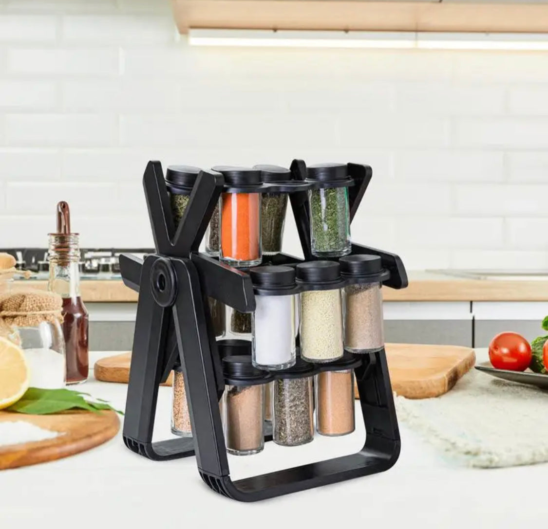 Rotating 18 Pcs Spice Rack Organizer