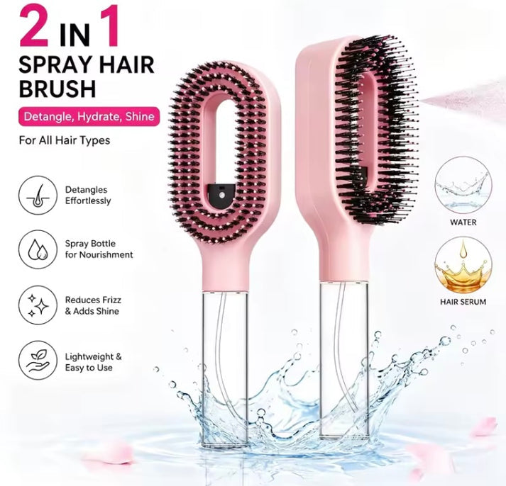 2 in 1 Water Spray Hair Comb Brush