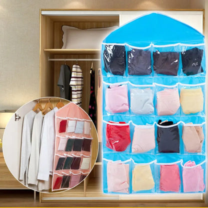 Multipurpose 16 Pockets Socks Organizer