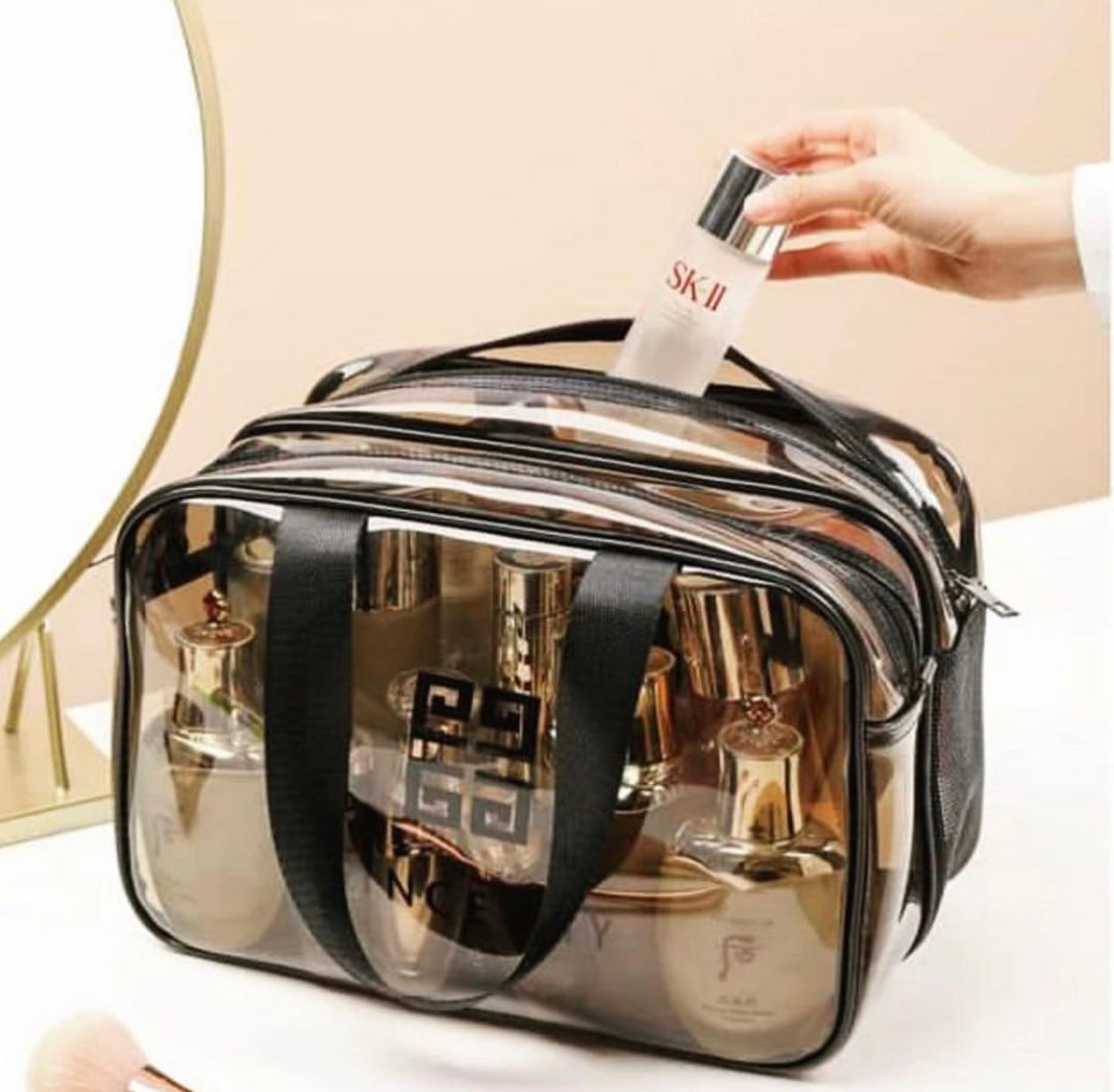 Double Layer Waterproof Cosmetic Bag