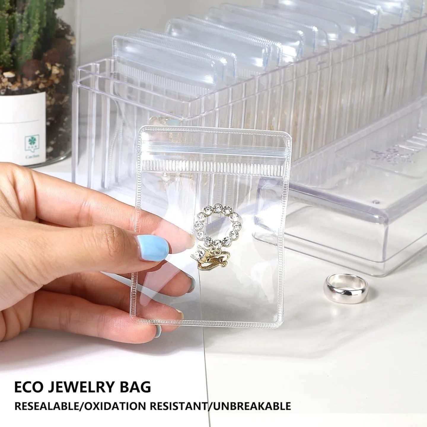 Acrylic Organizer with 20pcs Ziplock bags