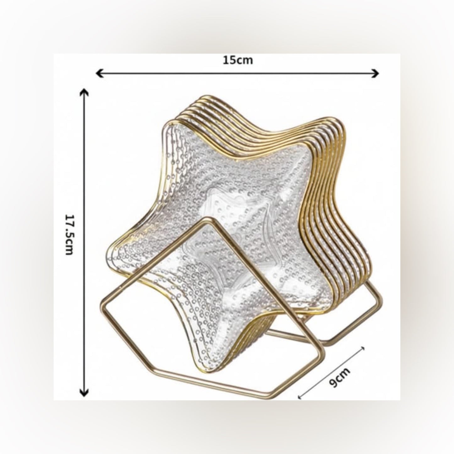 8 Pcs Star Acrylic Plates with Metal Stand