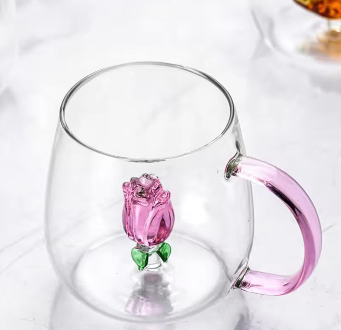 350ml Heat Resistant Flower Mug