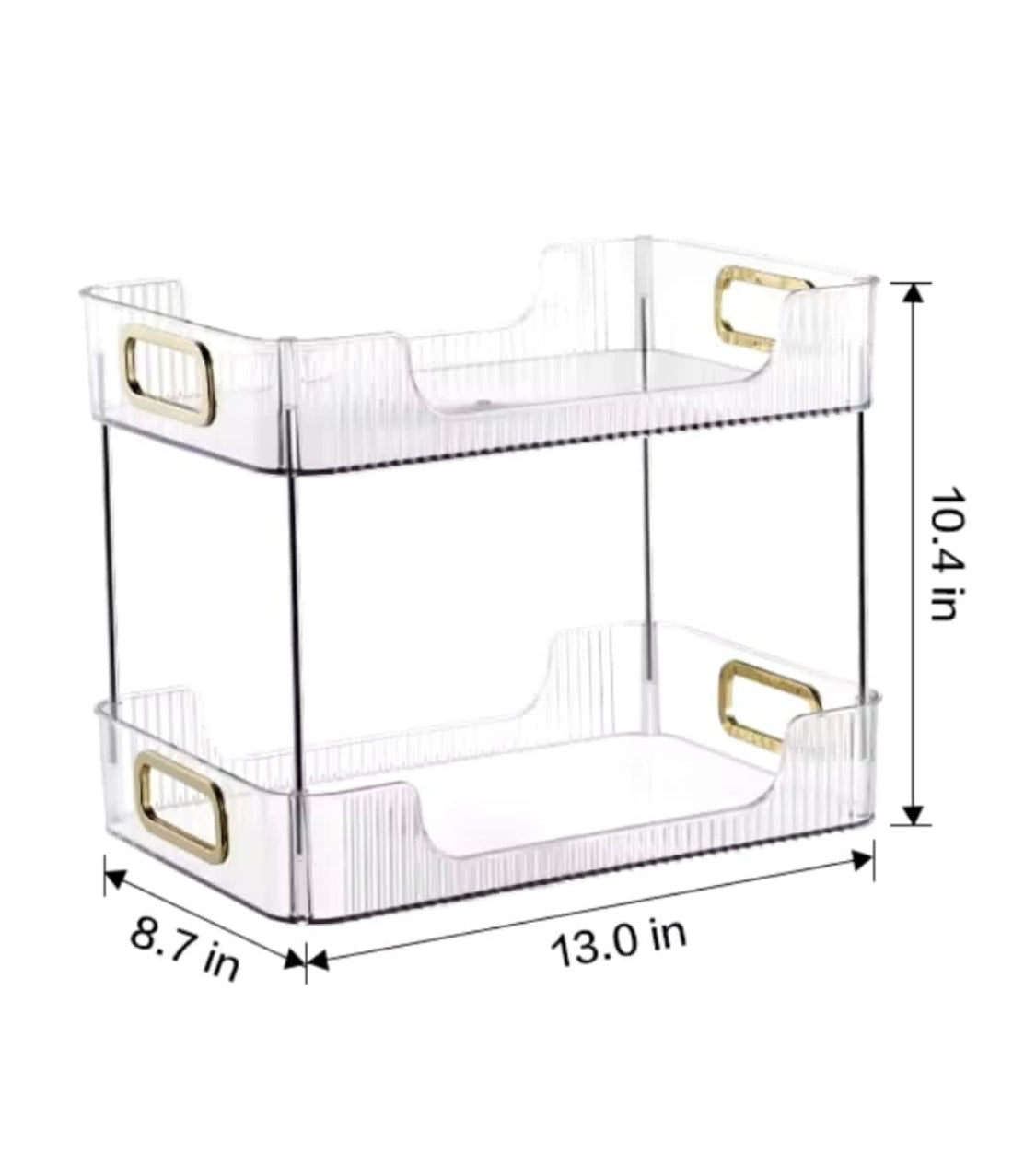 Acrylic Double Layer Makeup Organizer