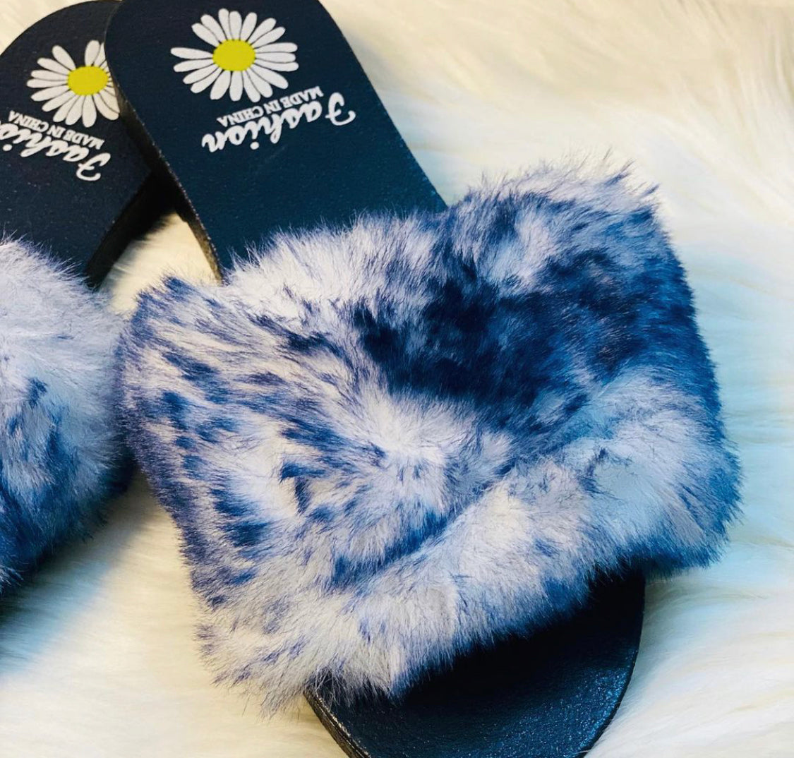 New Super Soft Fur Slides Flip Flops Slippers