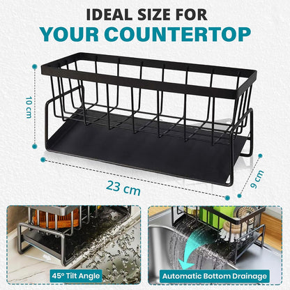 Black Kitchen Sink Organizer