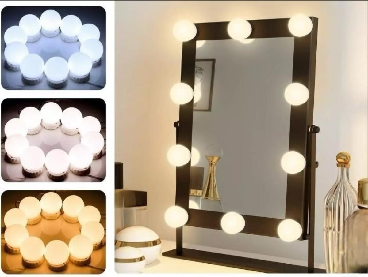 10 Pcs Led Vanity Bulbs with 3 Colour Lights