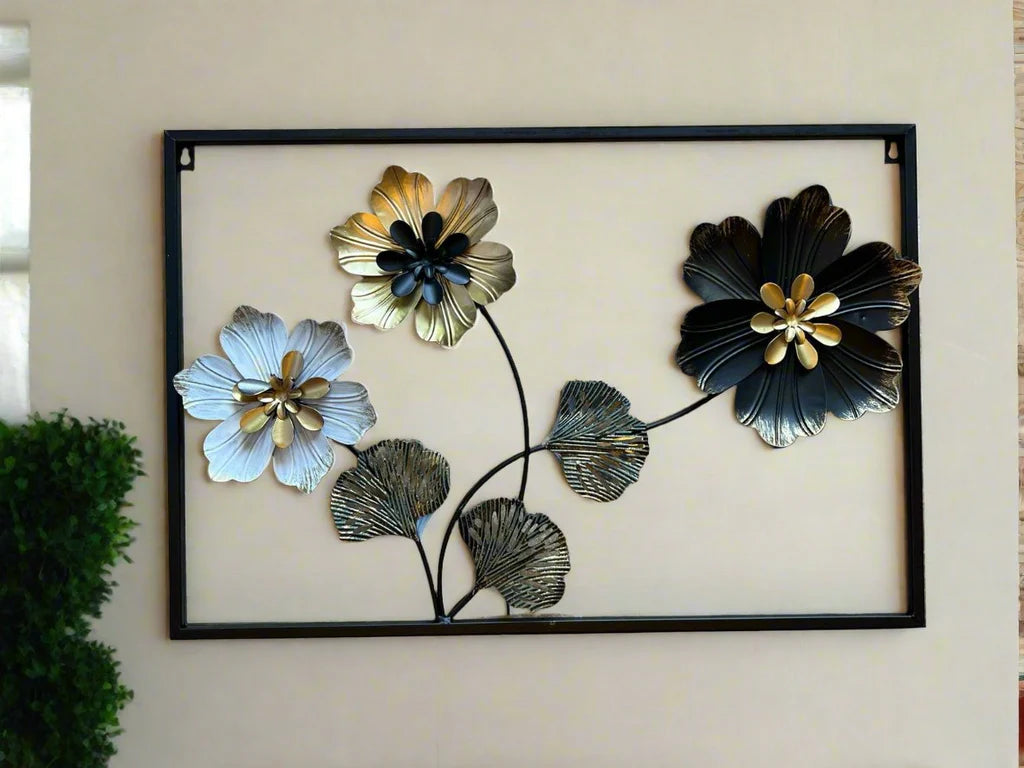 Metal Flower Wall Motif For Home Decor