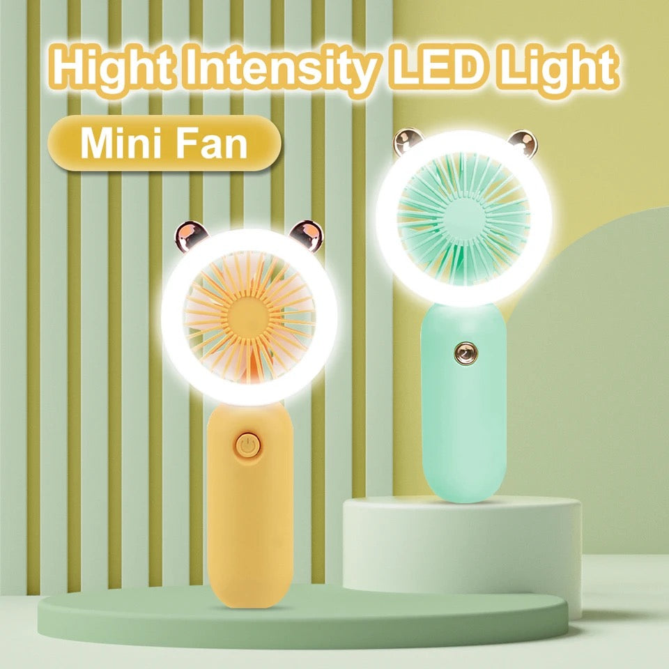 Rechargeable Led Light Travel Friendly Mini Fan