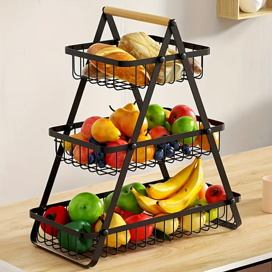 Metal 3 Layer Fruit Storage Basket