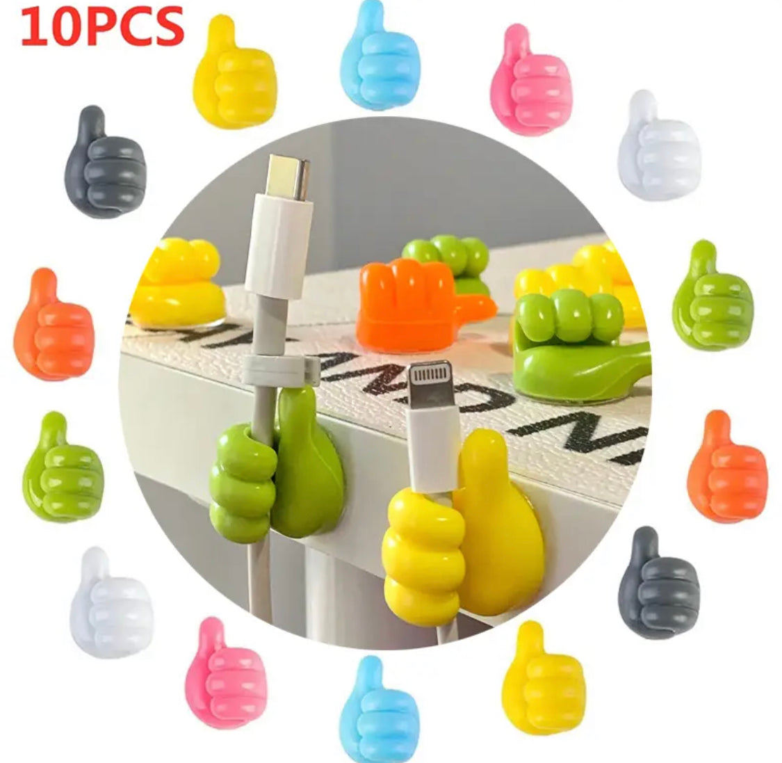 10 pcs Silicone Thumb Wall Hooks