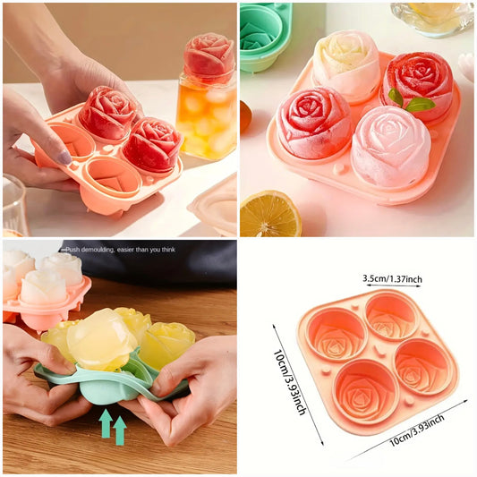 Rose Silicone Ice Cube Tray Making Mould