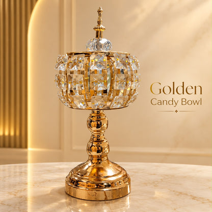 Golden Crystal Candy Bowl