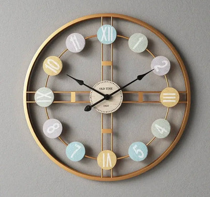 20 Inches Large Metal Wall Clock for Home Decor