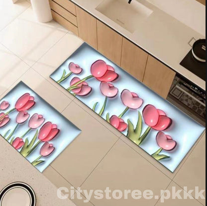 2 Pc Bathroom Floor Mat